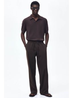H&M - Men Brown Loose Fit Trousers