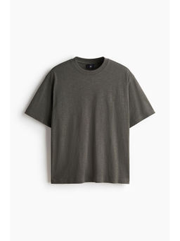 H&M - Men Green Relaxed Fit Cotton T-Shirt