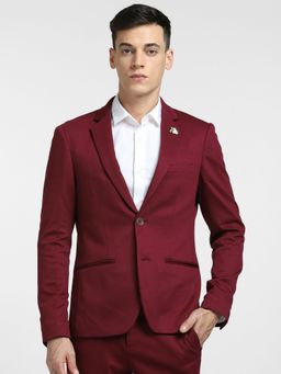 Jack & Jones Maroon Suit-Set Blazer