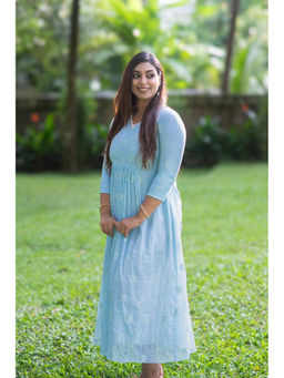 Zerah Designs - Nayantara Embroidered Kota Dress