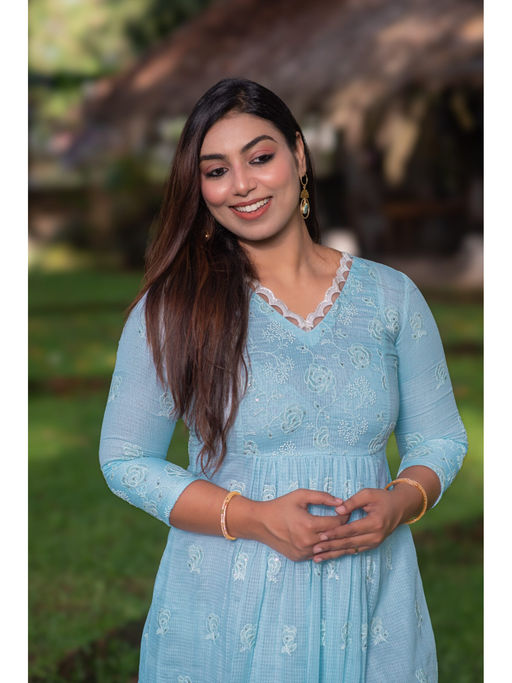 kota dress designs Dark Green Kota Doria Block Print Suit Set