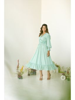 Polago Clothing - Pastel Green Ruffle Detail Dress