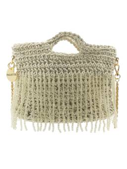 Palette - Jardin Magnolia Pearl Green Crochet Beaded Handbag