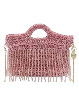 Palette - Jardin Peony Blush Pink Crochet Beaded Handbag