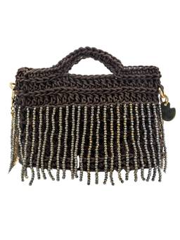 Palette - Brown Jardin Truffle Rose Cocoa Crochet Beaded Handbag