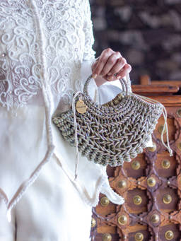 Palette - Lumina Luna Green Rhinestone Macrame Handbag
