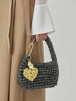 Palette - Terra Sage Green Leatherette Crochet Handbag