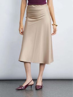Cove and Lane - Satin Story Skirt Champagne