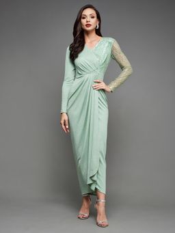 Miss Chase - Mint Sequined Evening Gown