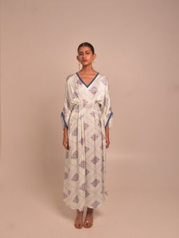 WHY SO BLUE - Vani Modal Corset Dress - Off White