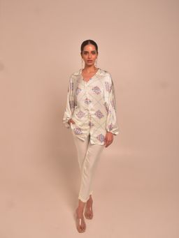 WHY SO BLUE - Vani Modal Top with Pant - Ivory