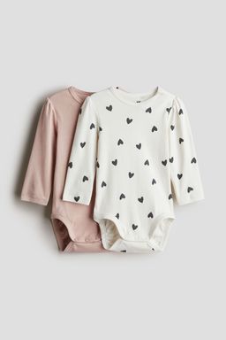 H&M - Boys 2-Pack Long-Sleeved Bodysuits
