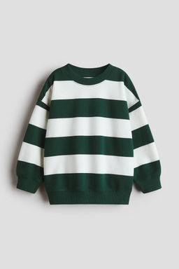 H&M - Boys Green Oversized Brushed-Inside Sweatshirt