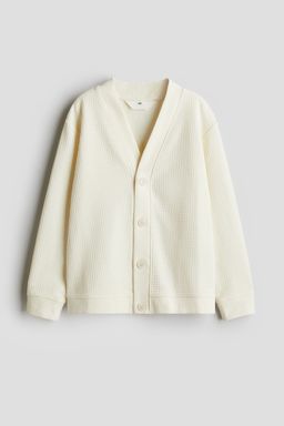 H&M - Boys White Waffled Cardigan