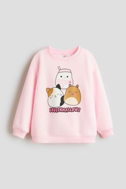 H&M - Girls Pink Printed Sweatshirt