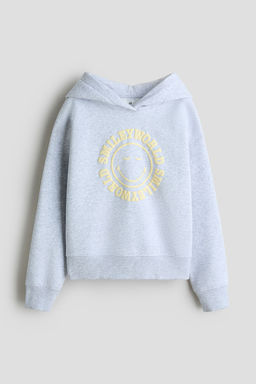 H&M - Girls Grey Motif-Detail Hoodie