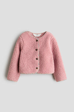 H&M - Girls Pink Teddy Cardigan