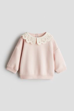 H&M - Girls Pink Collared Sweatshirt