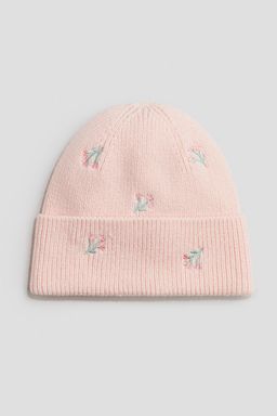H&M - Girls Multi-Color Embroidery-Detail Beanie