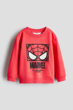 H&M - Boys Red Print-Motif Sweatshirt