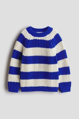 H&M - Boys Blue Rib-Knit Cotton Jumper