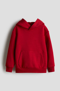 H&M - Boys Red Brushed-Inside Hoodie