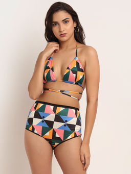AOBA - Woman Multicolour Printed Swim Bikini Set