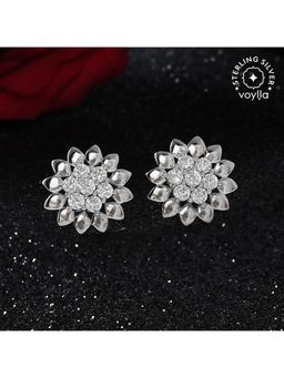 Voylla - Valentines Day Sterling Silver Blooming Flower Stud