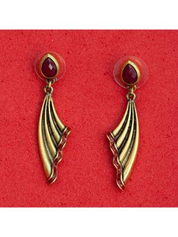 Voylla - Bharatnatyam Drape Pleated Pattern Earrings