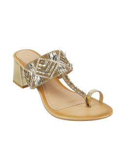 Catwalk - Court Open Back Heels Slip On Gold