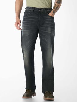 Jack & Jones - Charcoal Green 5 Pocket Cliff Bootcut Jeans