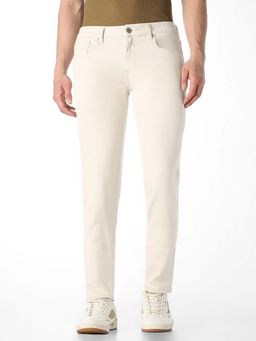 Jack & Jones - Beige 5 Pocket Glenn Slim Fit Jeans