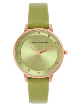 French Connection - Green Analog Round Dial Watch For Women FCN00035G
