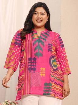 Extra love by Libas - Plus Size Multi Abstract Printed Straight Tunic