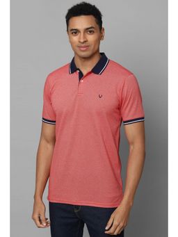 Allen Solly - Men Pink Solid Half Sleeves Polo T-Shirt