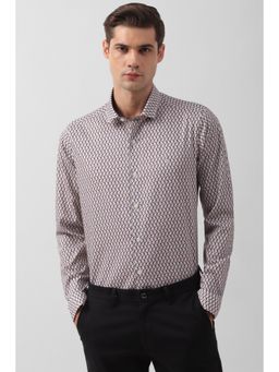 Simon Carter - Men White Printed Full Sleeves Casual Shirt