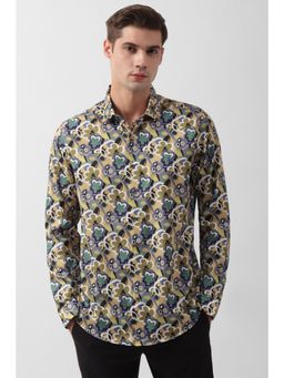 Simon Carter - Men Multi-Color Printed Full Sleeves Casual Shirt