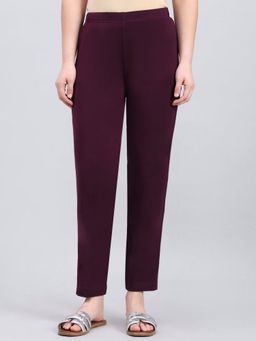 Go Colors - Purple Soft Cotton Stretch Pant