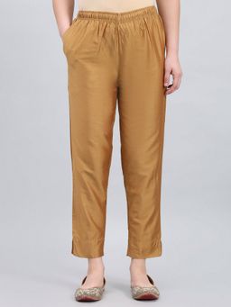 Go Colors - Bright Gold Modal Spandex Metallic Pant
