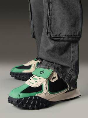 The Souled Store Velocity Matcha Men Green Sneakers - Image 1