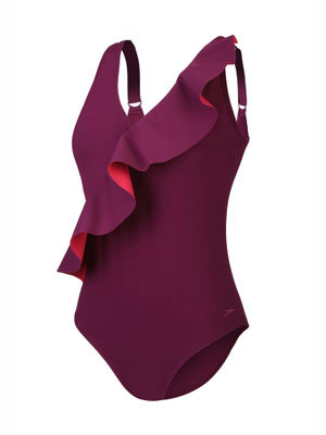 Buy Speedo Women's Spdscu Rubysun One Piece Swimwear - Purple & Red Online