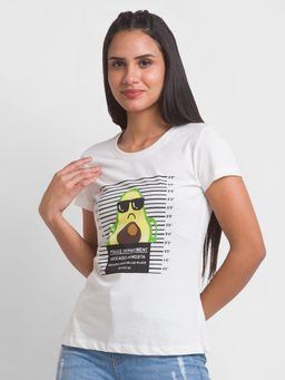 Globus - Cloud Dancer Printed T-Shirt