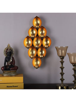 HomeTown - Aruba Iron Wall Sconce In Gold