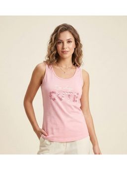 WINEBERRY - Pink Women Round Neck T-shirt