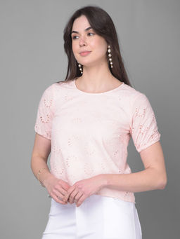 CRIMSOUNE CLUB - Women Pink Floral Linen Top