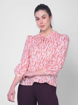 CRIMSOUNE CLUB - Women Peach Floral Top