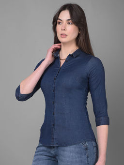CRIMSOUNE CLUB - Women Navy Blue Shirt