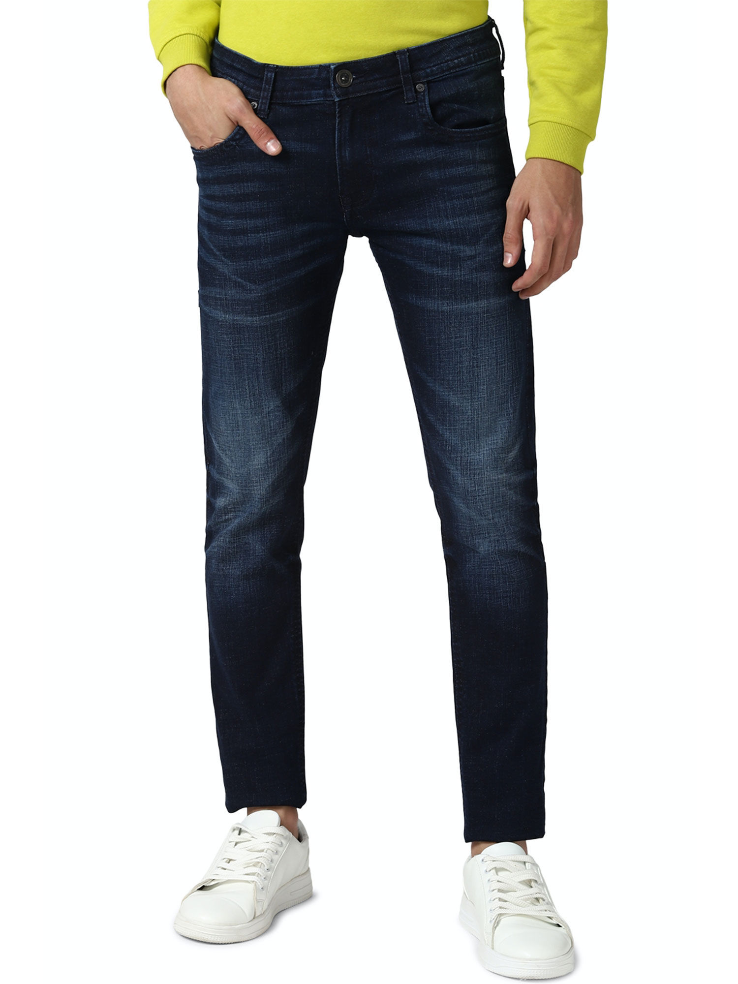 Buy Peter England Men Blue Jeans Online 