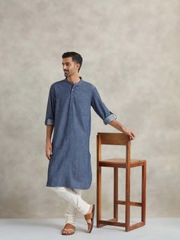 Fabindia - Blue Cotton Long Kurta