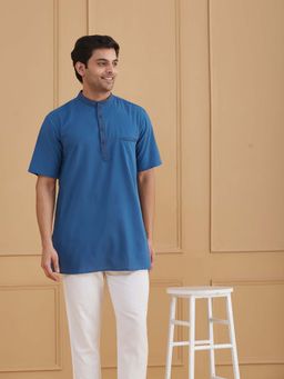 Fabindia - Darkblue Cotton Short Kurta